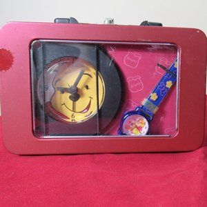 Disney Winnie The Phoo Lunch Box Alarm Clock & Watch With Bees